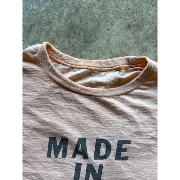 Vintage 1970s/1980s 'Made in Japan' Pink T-Shirt Size Small Single Stitch - Picture 4 of 9